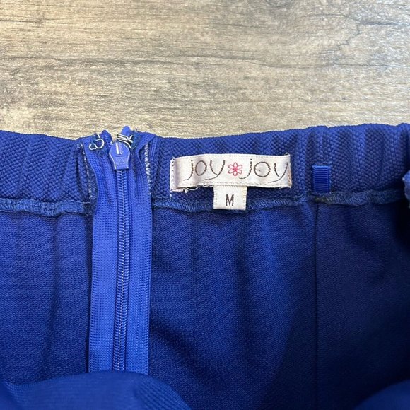 Joy Joy Women Size Medium Strapless Short Dress Blue Bow‎ Polyester - Picture 4 of 9